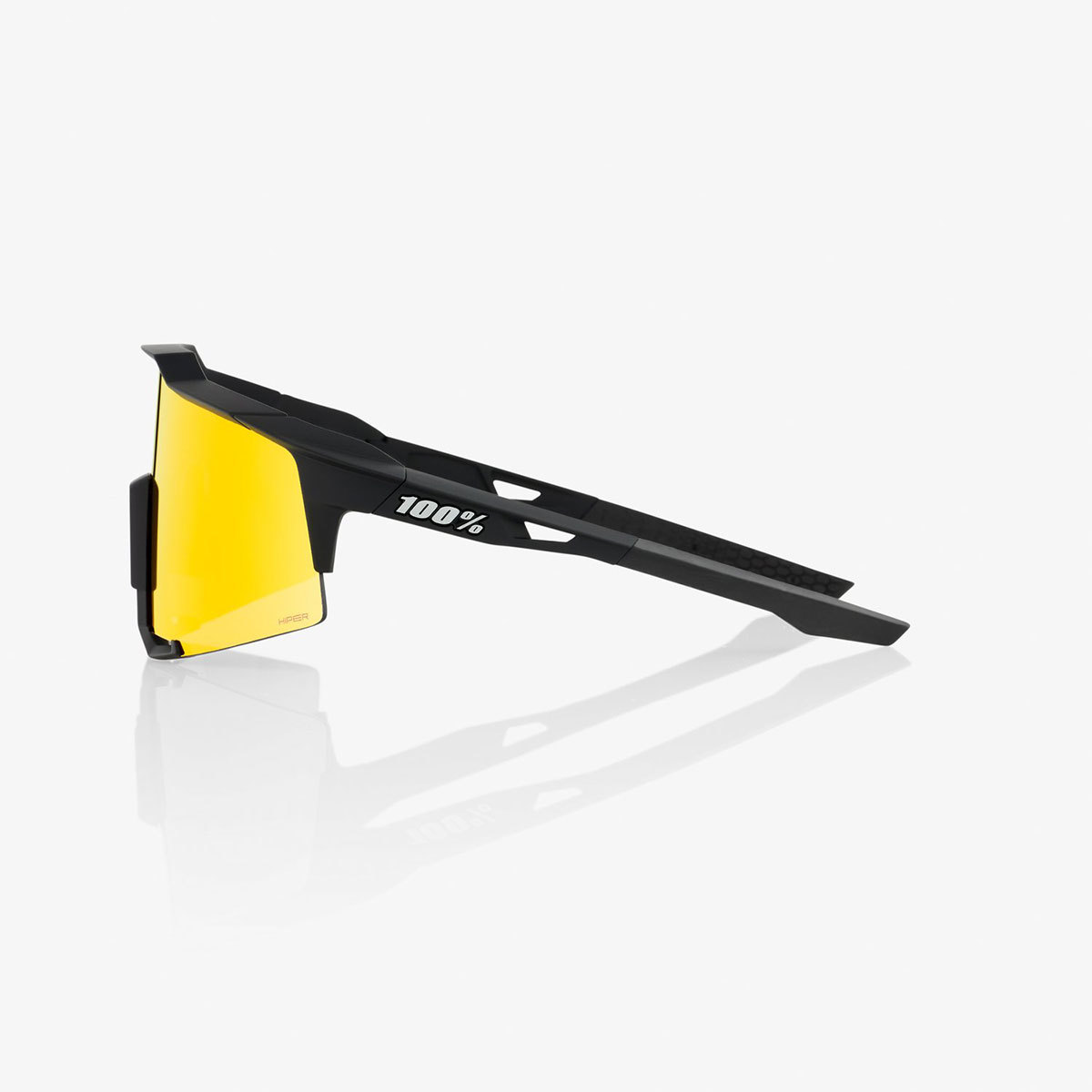 100% Speedcraft Sport Zonnebril Zwart met HiPER Red Multilayer Mirror Lens