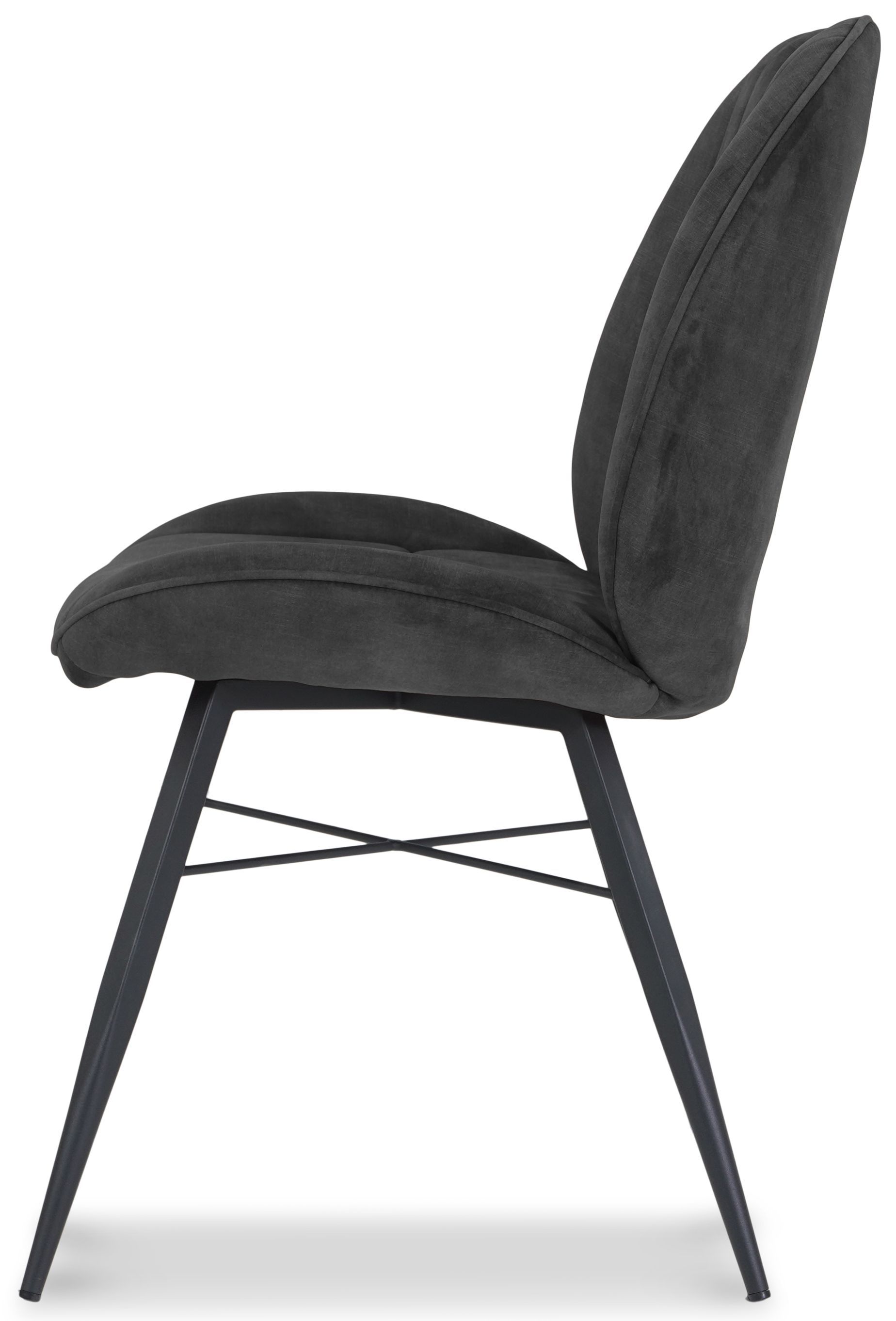 Eetkamerstoel Goldy Antraciet Eva B53 x D65 x H92 cm