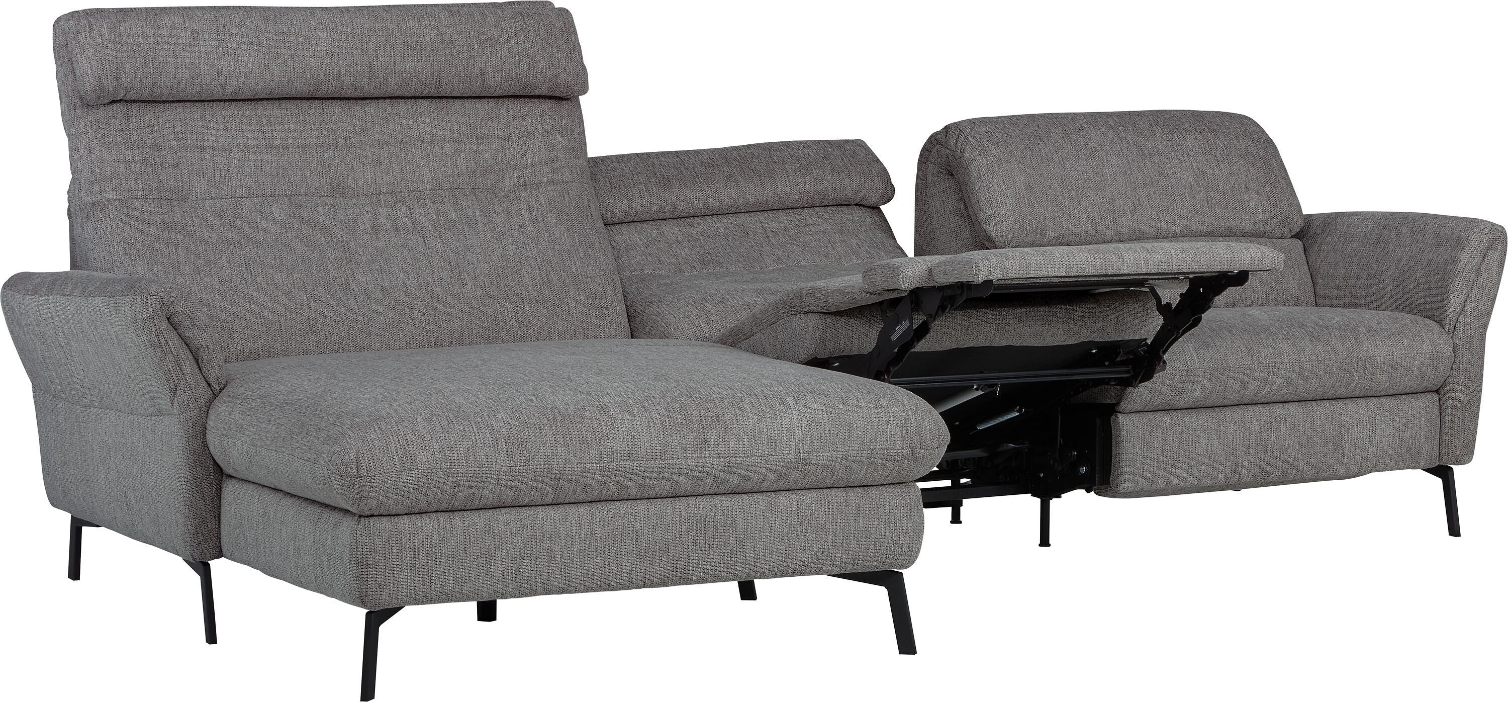 SEBO Ecksofa - Mittelgrau / B: 284.0 cm x T: 161.0 cm x H: 84.0 cm