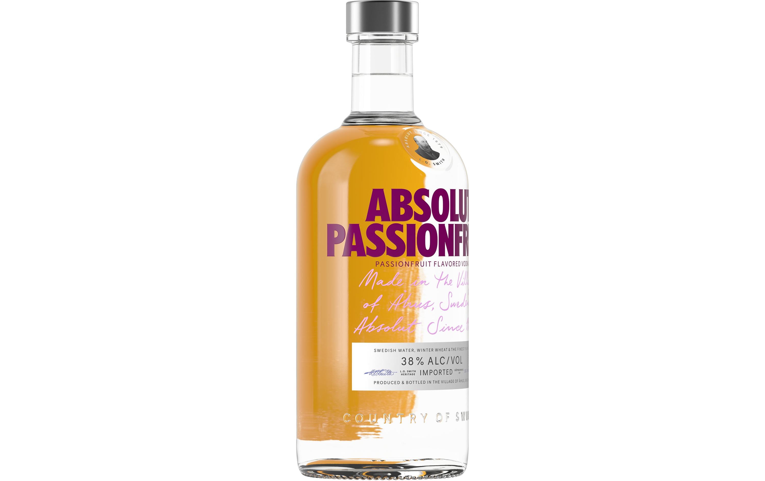 Vodka Passionfruit 0.7 lAromatisierte Spirituose auf Getreidebasis mit Aroma von Passionsfrucht und Orangenblüte