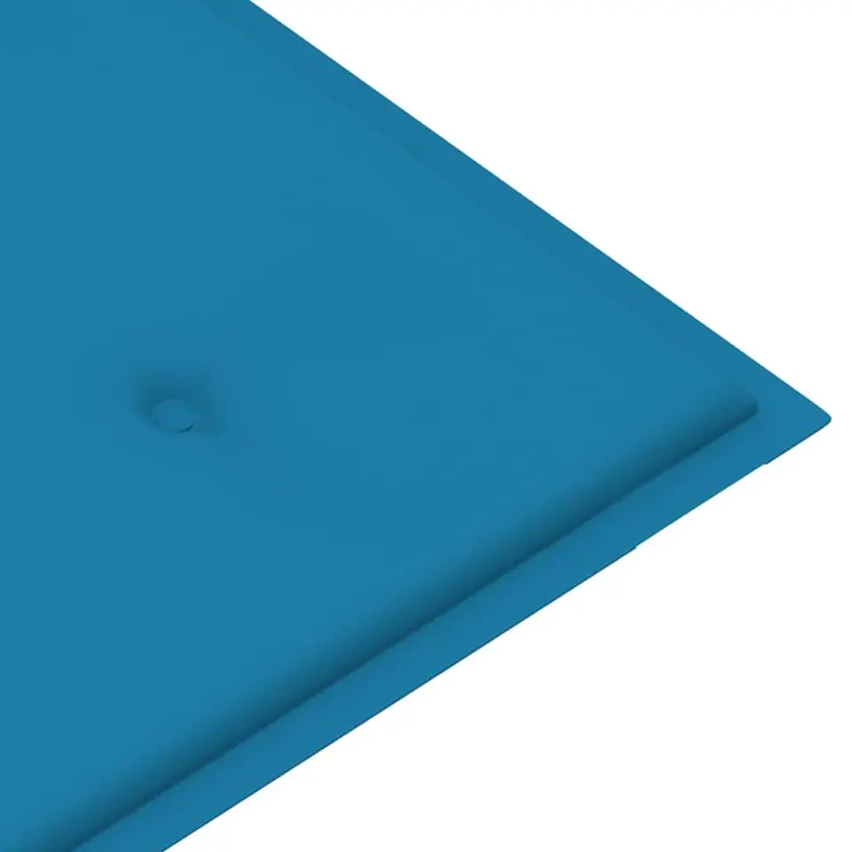 vidaXL - Bank Batavia met blauw kussen - Teakhout - 112x55x94 cm