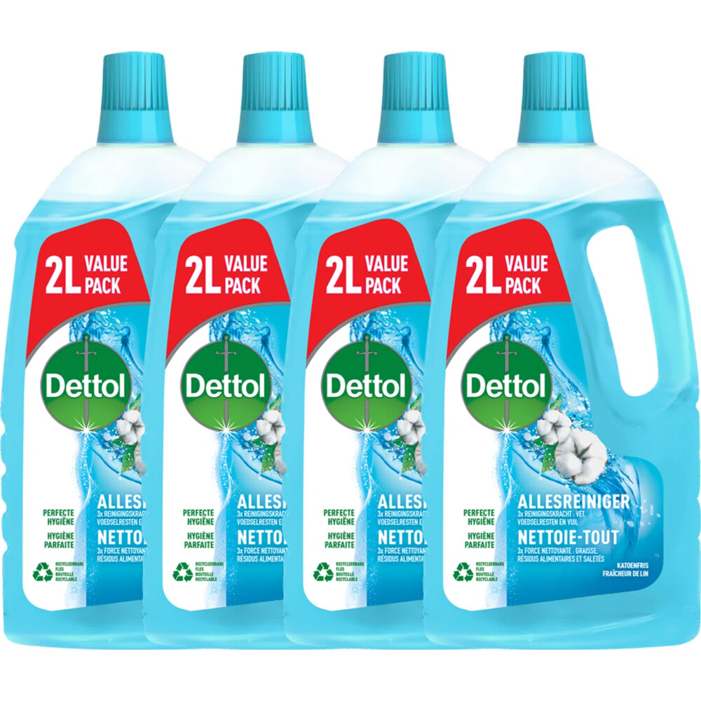 4x Dettol Allesreiniger Katoenfris2 liter