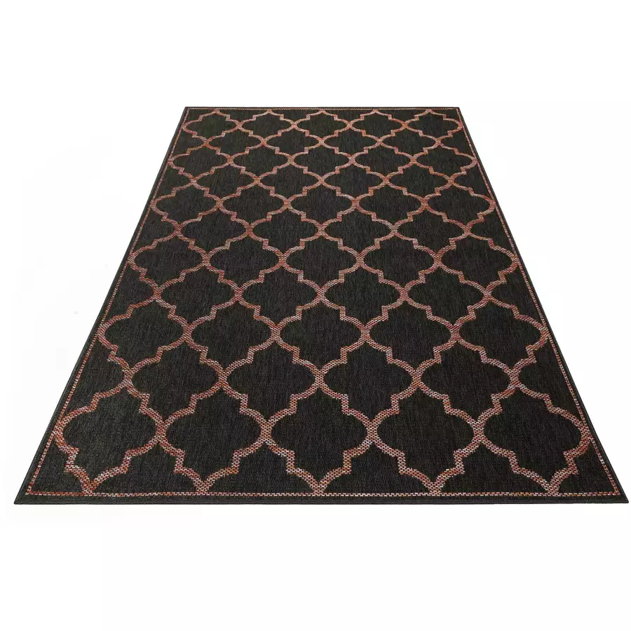 Wecon home Outdoorteppich In & Outdoor Gleamy Outdoor anthrazit rot