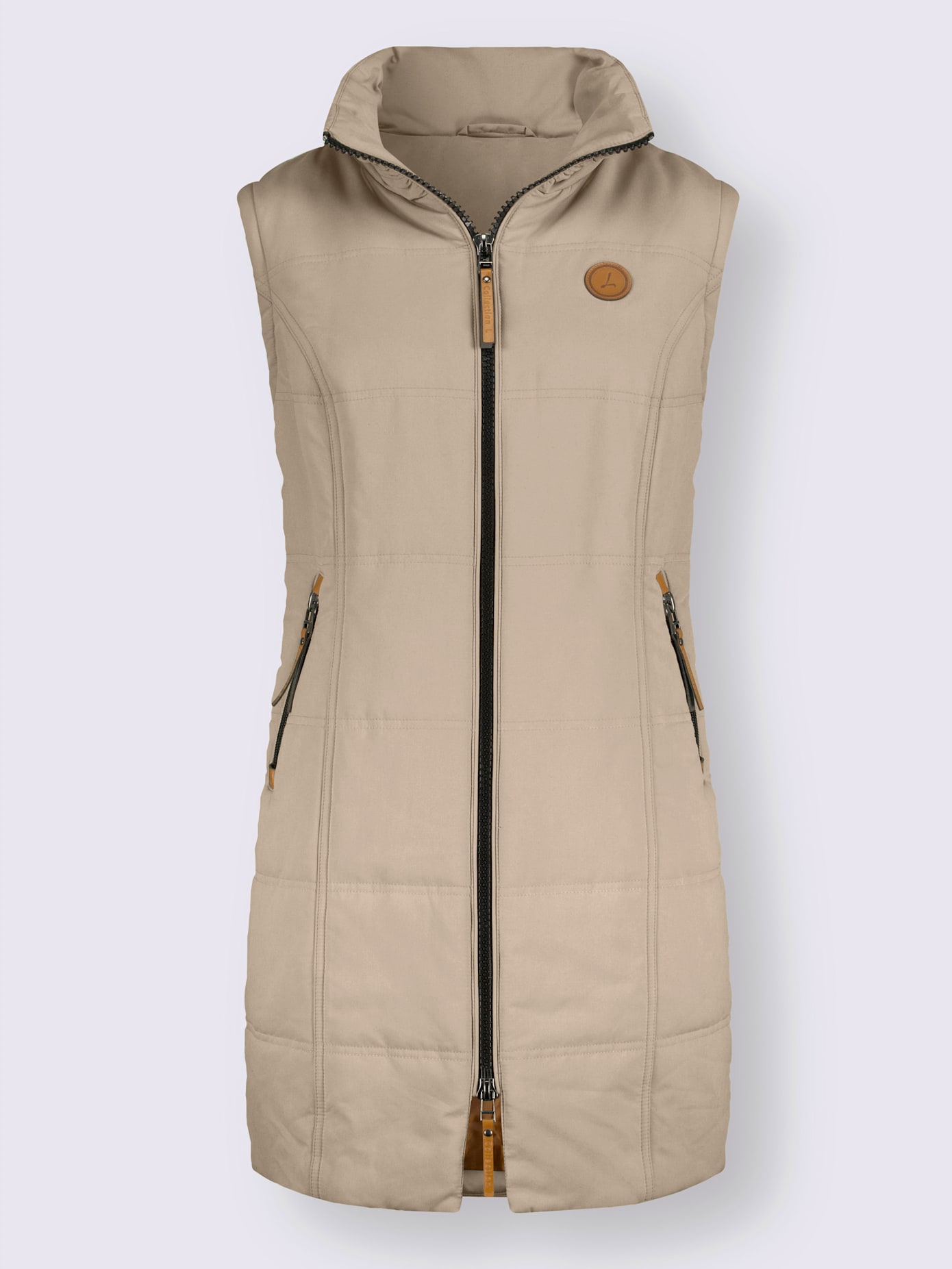 Veste longue col montant chaud