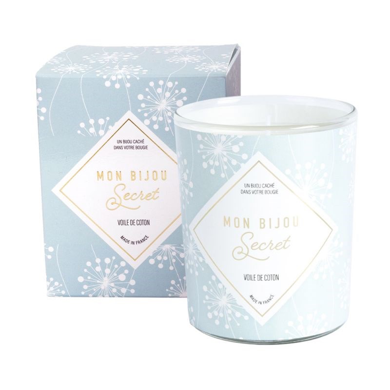 Bougie Bijou Bracelet doré - Parfum Voile de coton - 40h