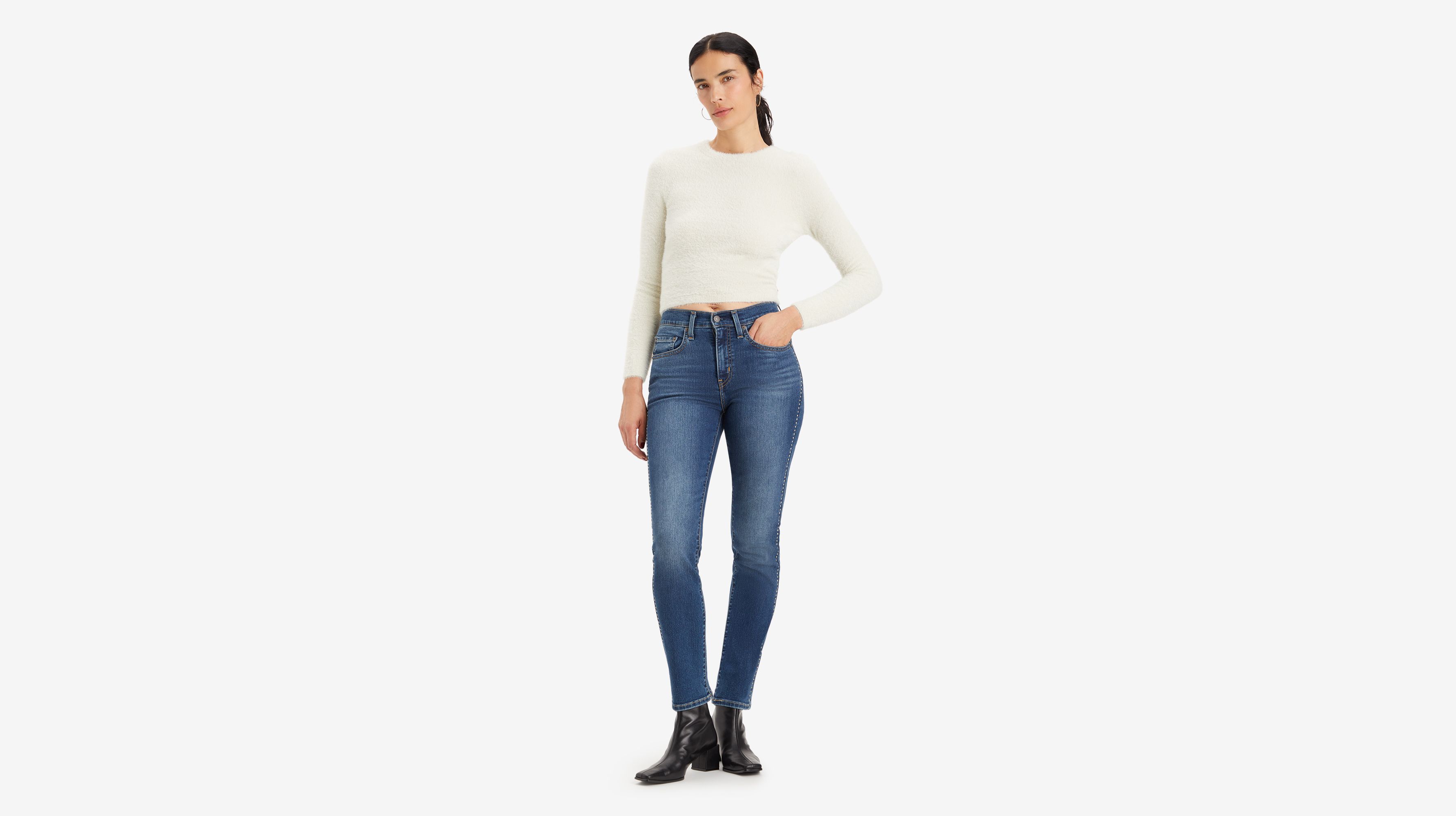 Jean 724™ taille haute droit - Shine On Diamond - Bleu