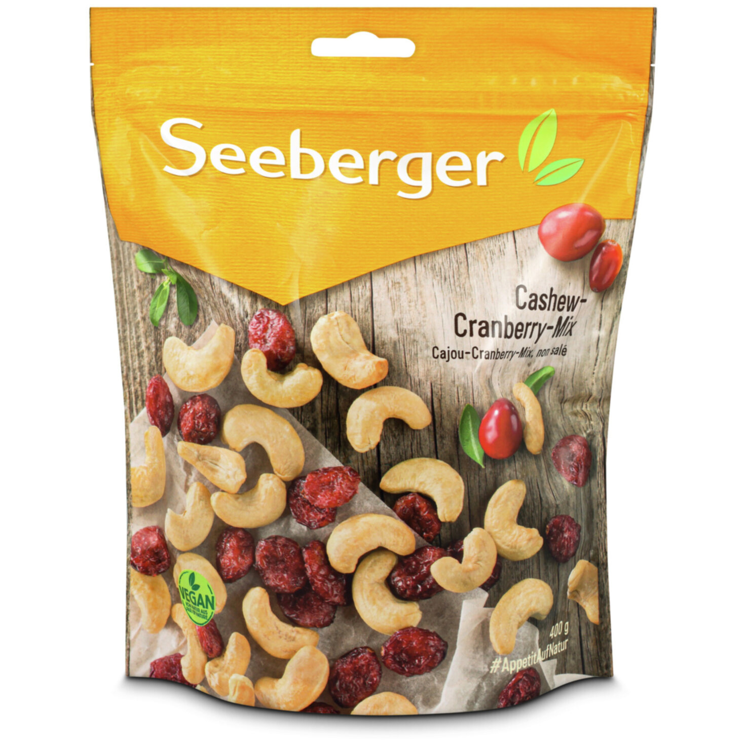 Seeberger Cashew-Cranberry Mix