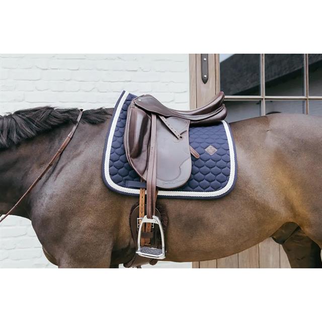 Zadeldek Kentucky Plaited Cord Dressuur Donkerblauw
