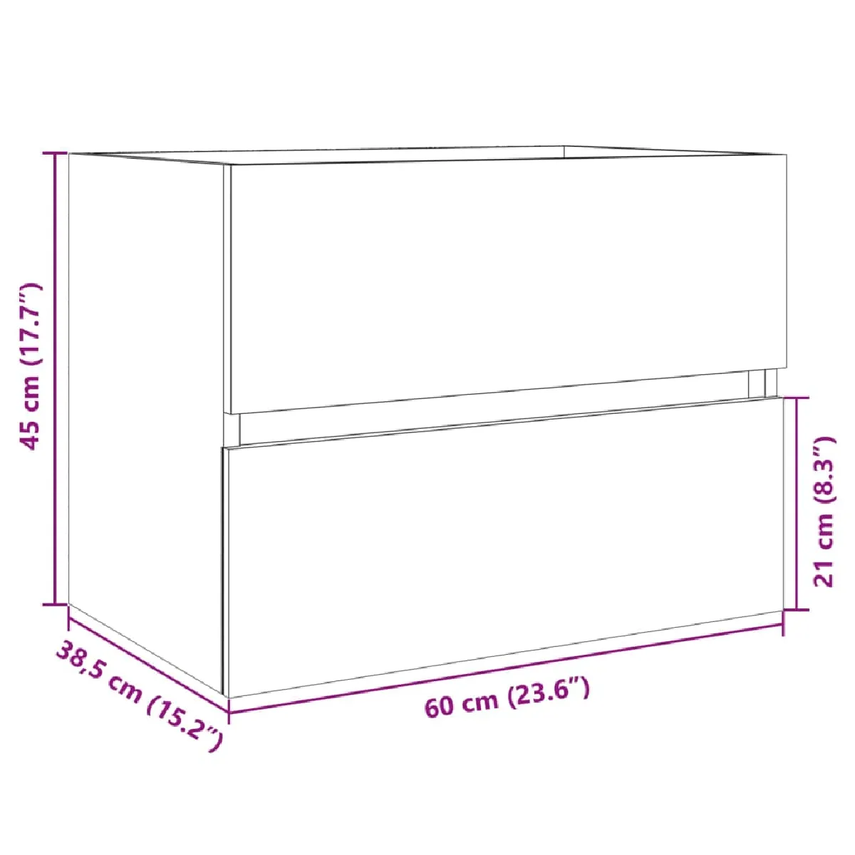 vidaXL Armoire Évier Chêne Sonoma