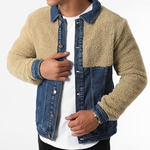 Veste Jean 3925 Bleu Denim Beige
