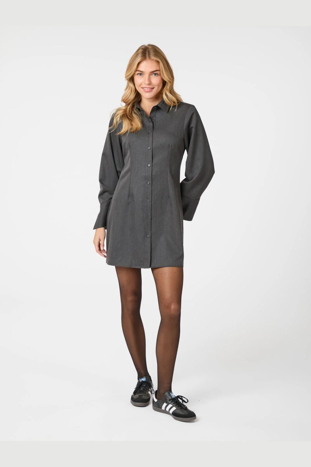 Neo Noir Cajsa Solid Shirt Dress 164077