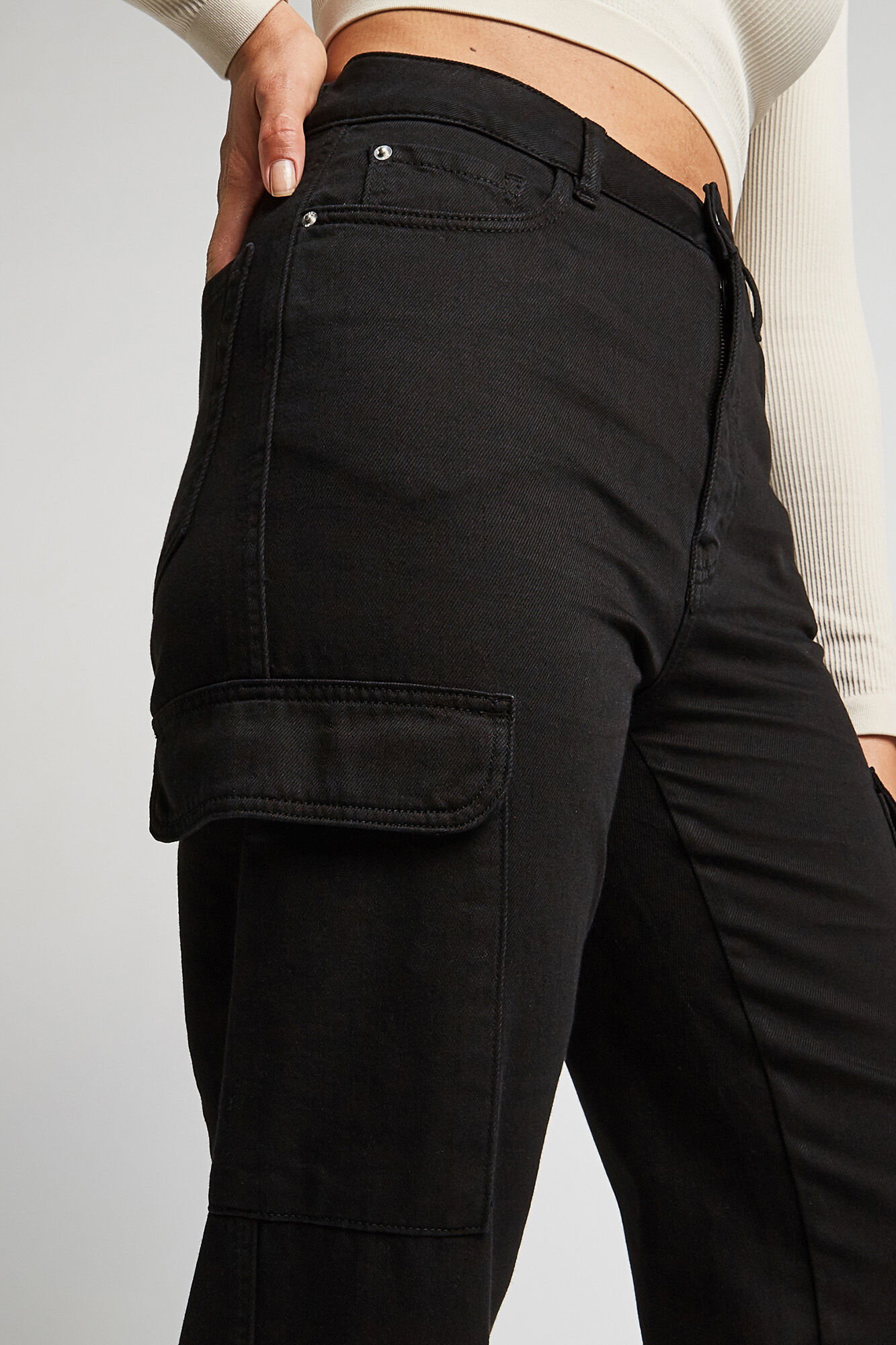 calça cargo reta