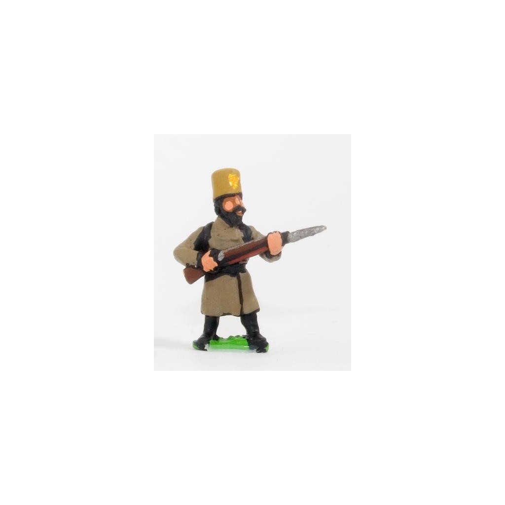 Russian: Militia in Greatcoat & Felt Hat with Musket