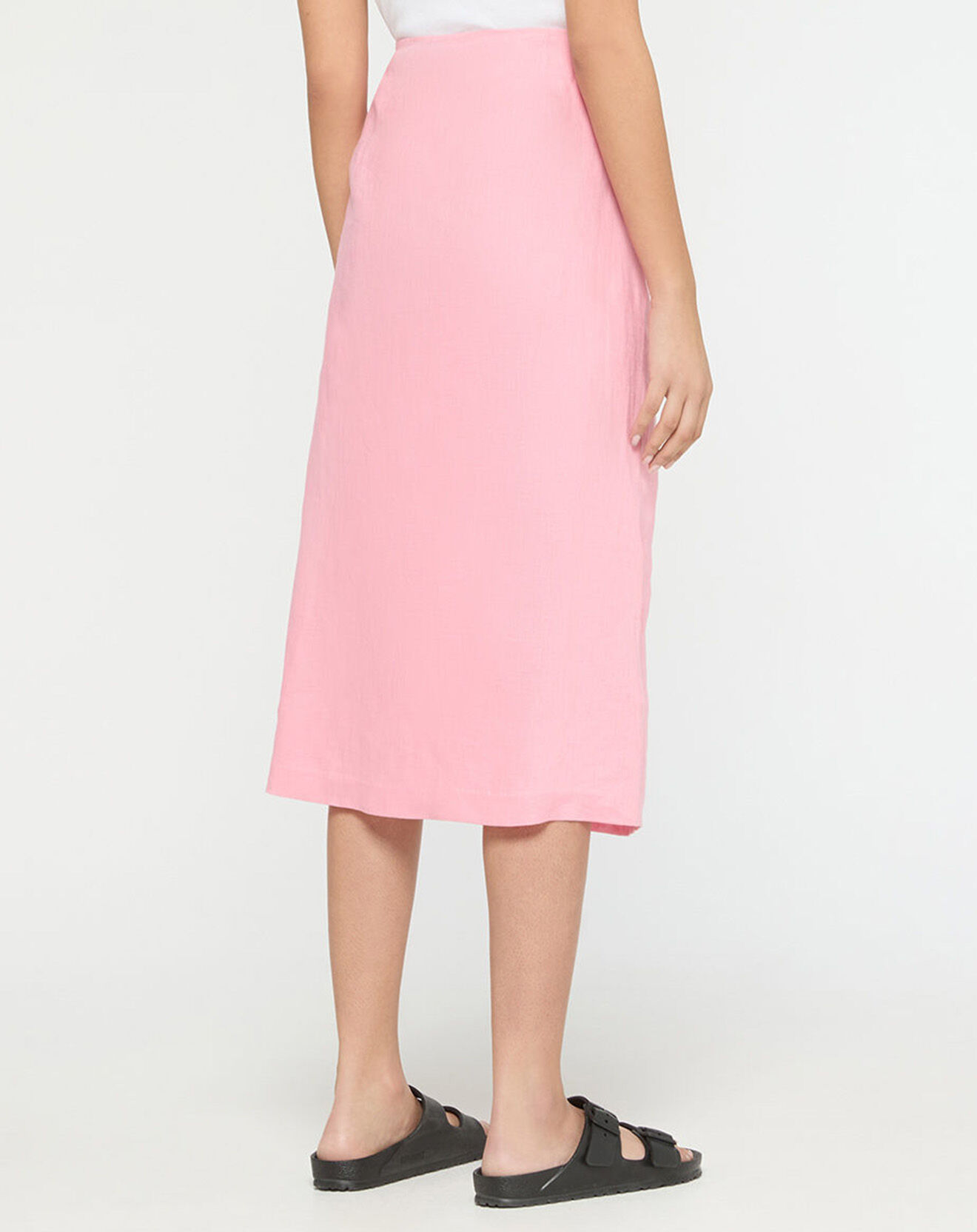 Scotch & Soda Jupe Midi 100% Lin rose