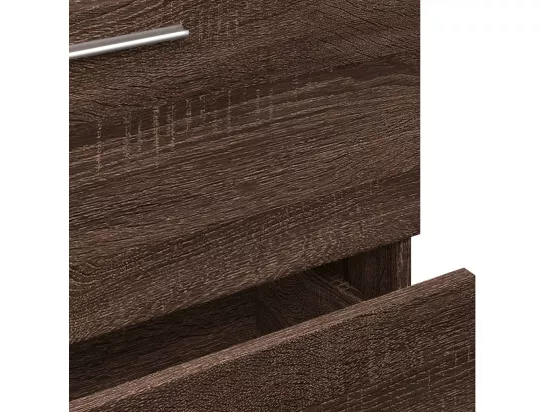 Meuble d'évier chêne marron 59x37x59 cm bois d'ingénierie