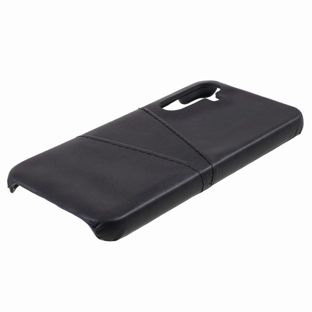 Samsung Galaxy S24 Leder Hülle Snap Case   Kartenfach - Schwarz