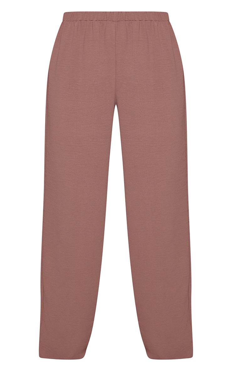 Moka Pantalon Texturé Taille Basse Ensemble Coordonné
