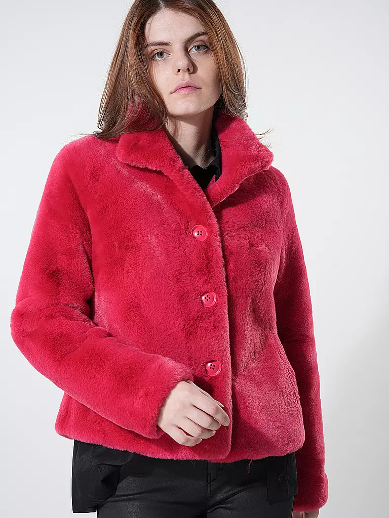 RINO&PELLE Jacke in Felloptik VIE rot
