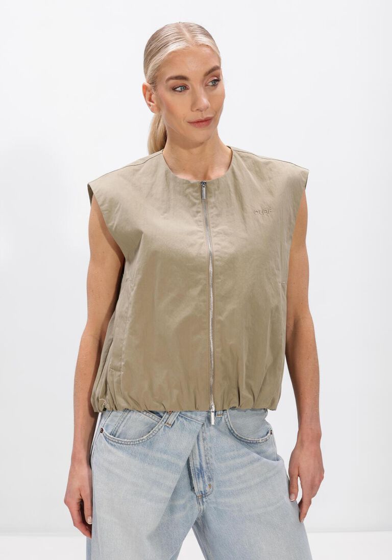 khaki olaf hussein bodywarmer zip up gilet