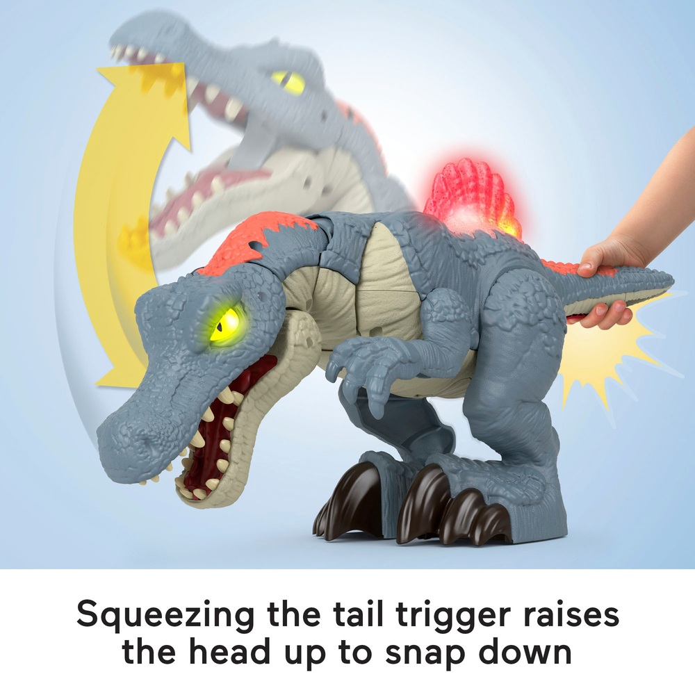 Fisher Price Imaginext Jurassic World Ultra Snap Spinosaurus mit Licht und Sound