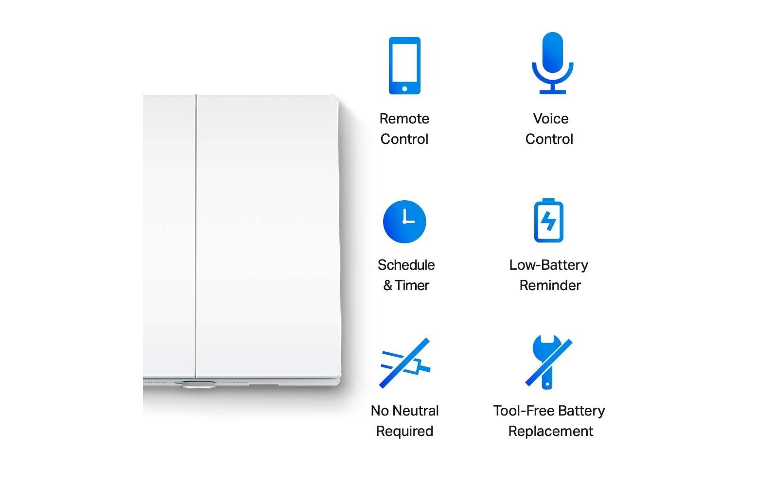 Smart Light Switch Tapo S220Smart Light Switch, 2-Gang 1-Way