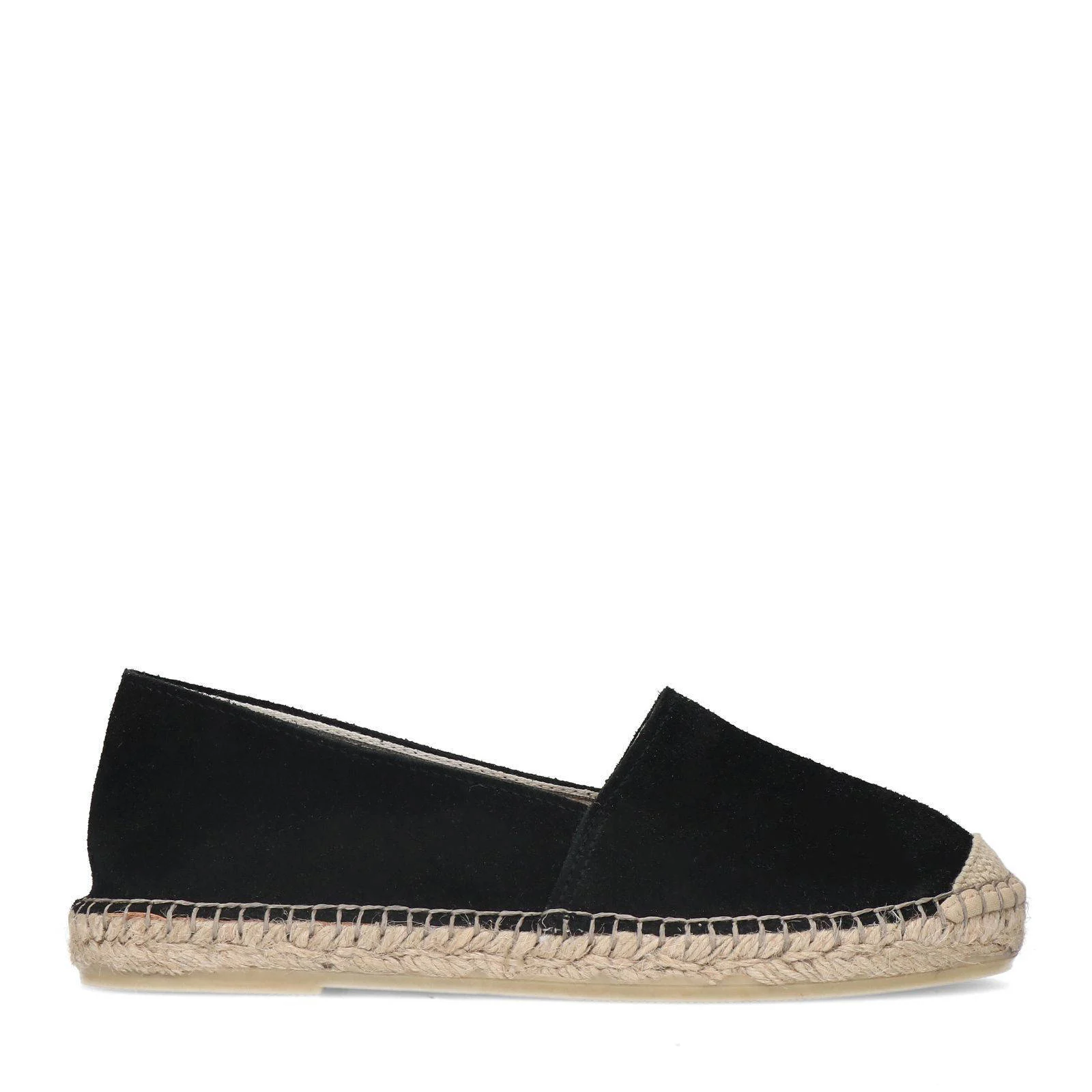 Manfield suède espadrilles zwart