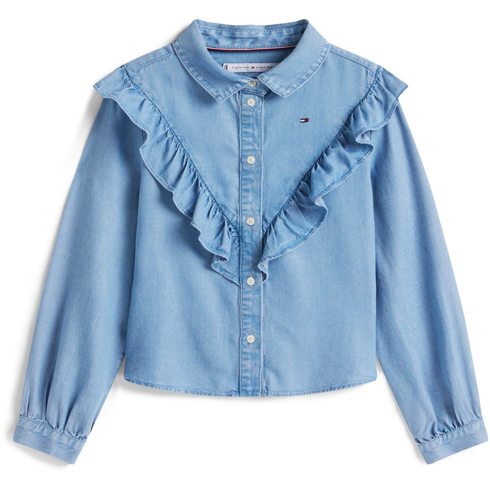 Køb Tommy Hilfiger Denim Ruffle Bluse L/S