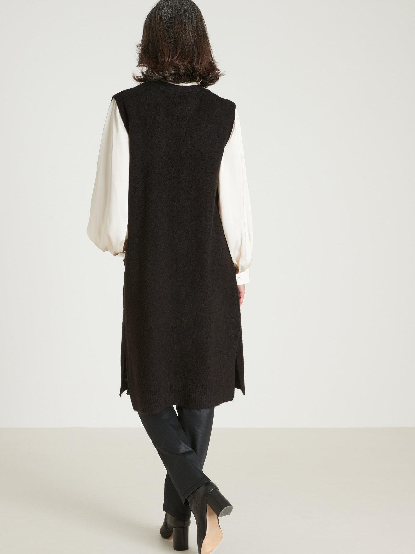 Long gilet sans manches