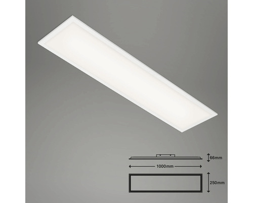 Dimbaar LED-paneel 24W 2400 lm CCT 3000K-6500 K + RGB 100x25 cm wit + nachtlampfunctie, geheugenfunctie, afstandsbediening