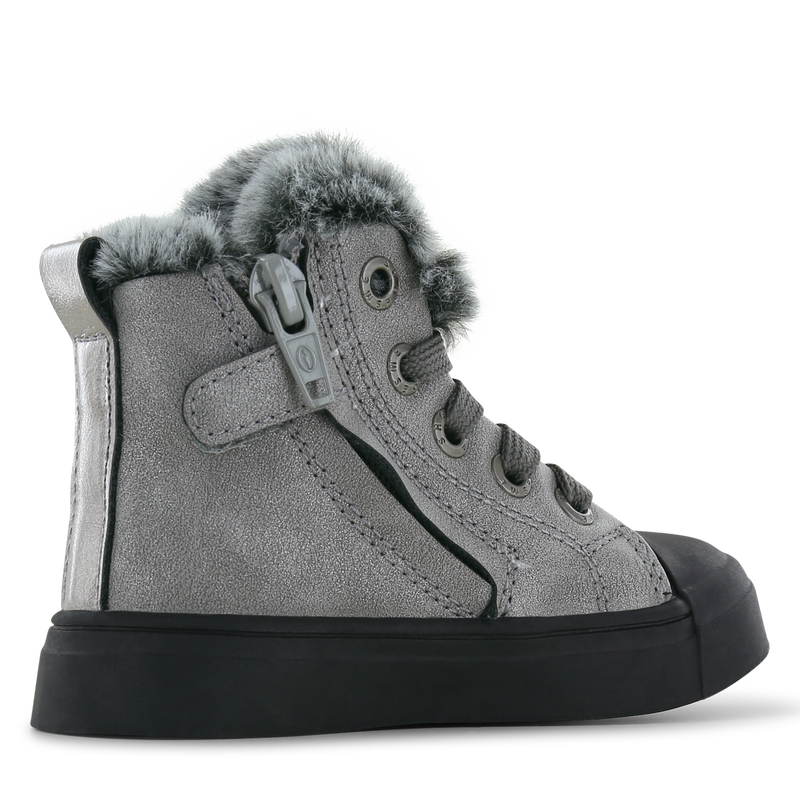 Shoesme Silberner Schnür-Ballerina-Stiefel
