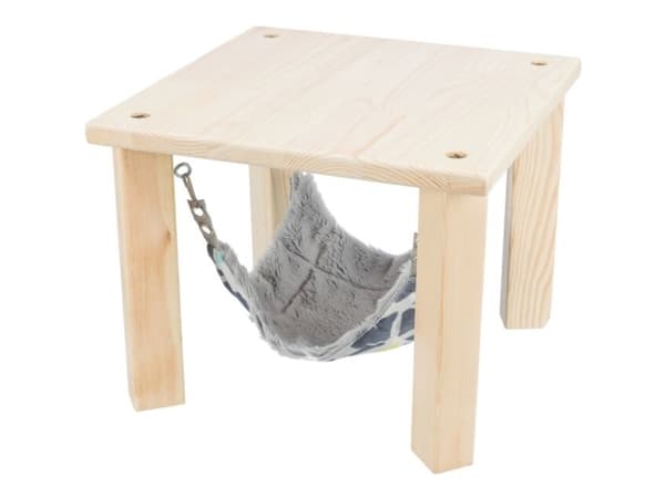 Trixie Sunny shelter/platform w/hammock, 37×29×37cm,flerfarvet/grå