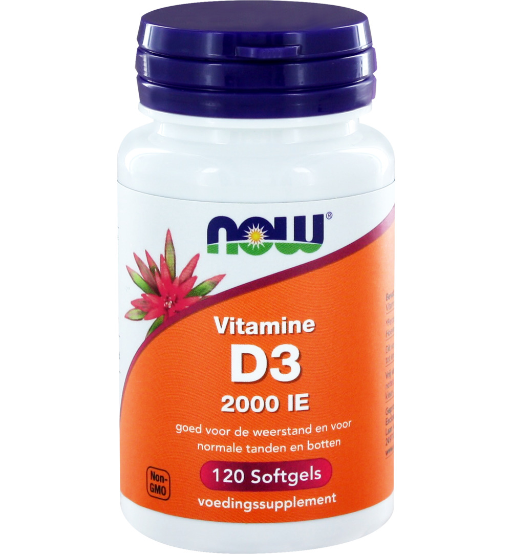 Now Vitamine D3 2000IE (120 softgels)
