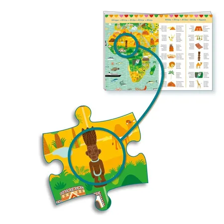Djeco Wimmelpuzzle: Weltreise, 200 Teile