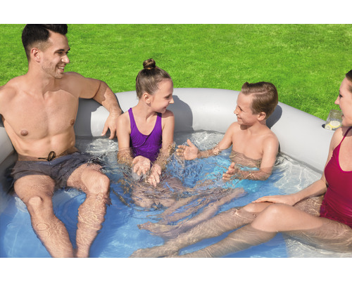Familiezwembad Bestway® 213 x 206 x 53 cm Steenwand grijs