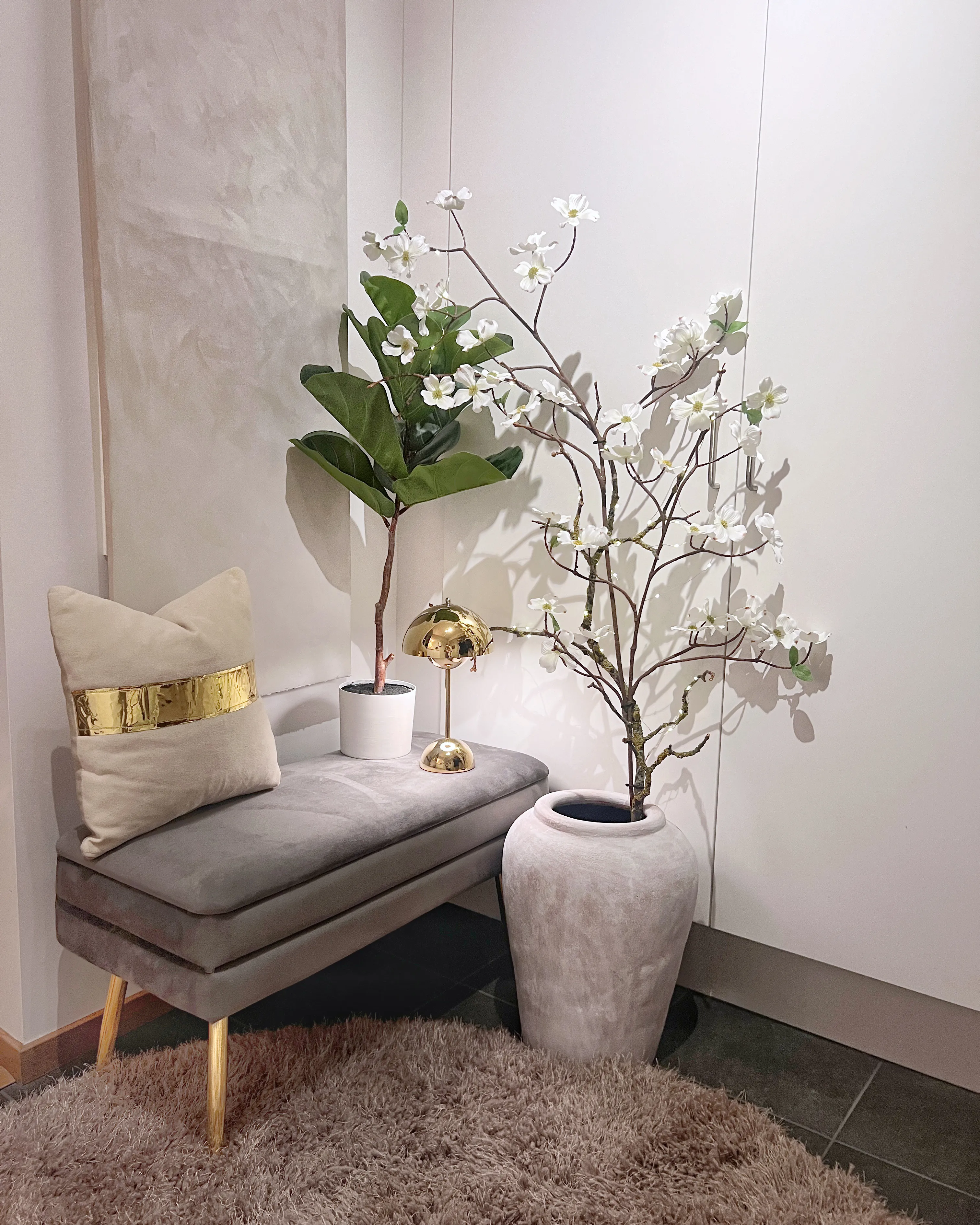 Decoratieve vaas MIRI Keramiek 42 cm Wit