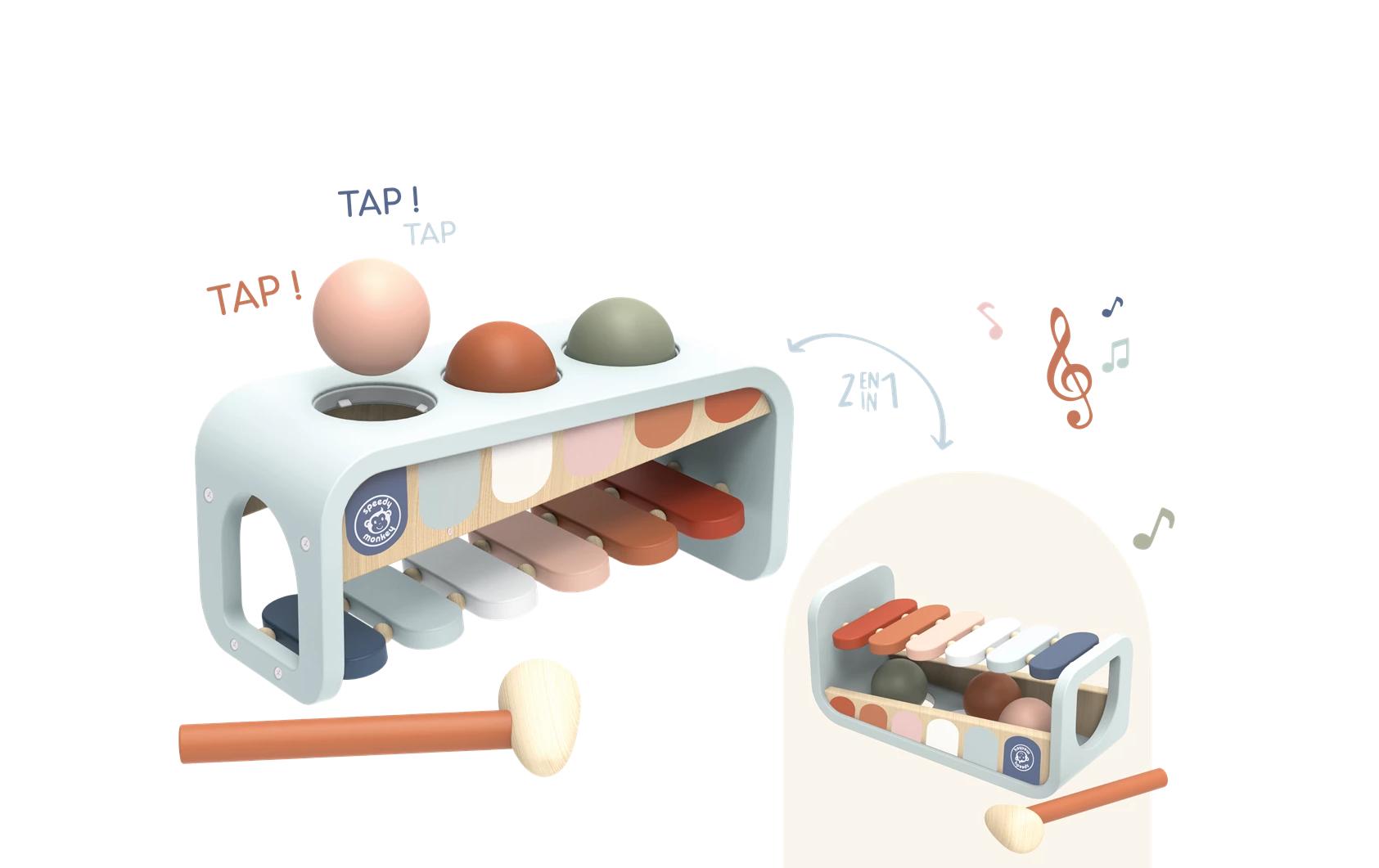 Musikspielzeug Xylophon GlockenspielMusikspielzeug aus Holz