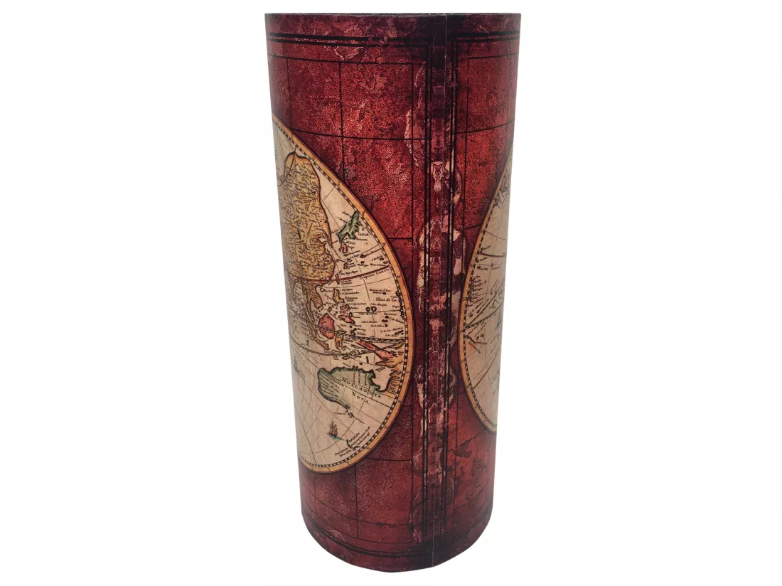 Porte-parapluie Porte-parpluies Mdf Canvas Rouge 54x23x23