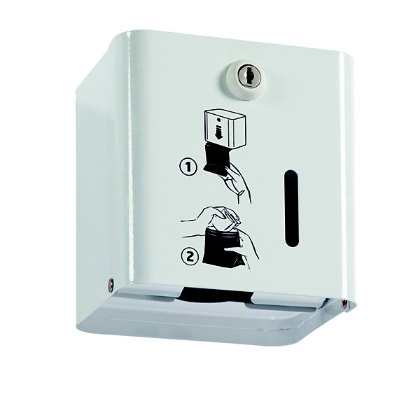 Distributeur sachet périodique - blanka - blanc signalisation 9016