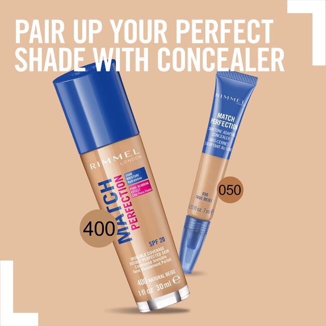 Rimmel London Match Perfection Foundation 400 Natural Beige