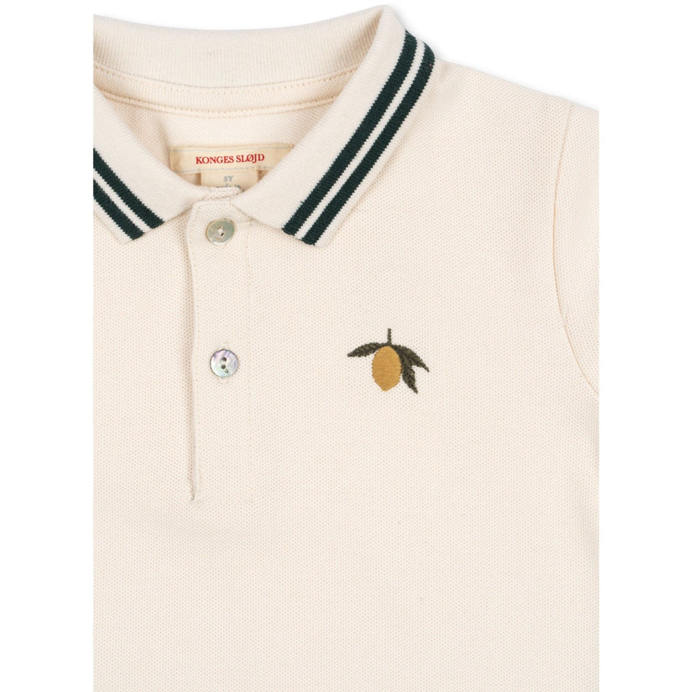 Køb Konges Sløjd Antique White Florian Polo T-Shirt GOTS