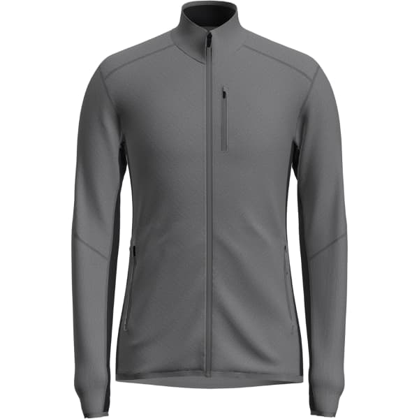 Veste polaire randonnée ICEBREAKER DESCENDER LS ZIP JET JET HTHR/BLACK