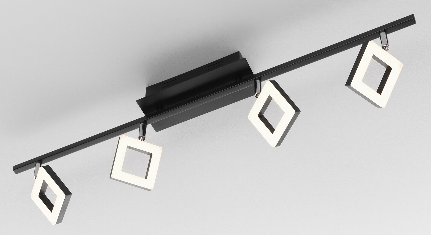 casaNOVA LED Deckenlampe mit 4 Spots REAL II schwarz