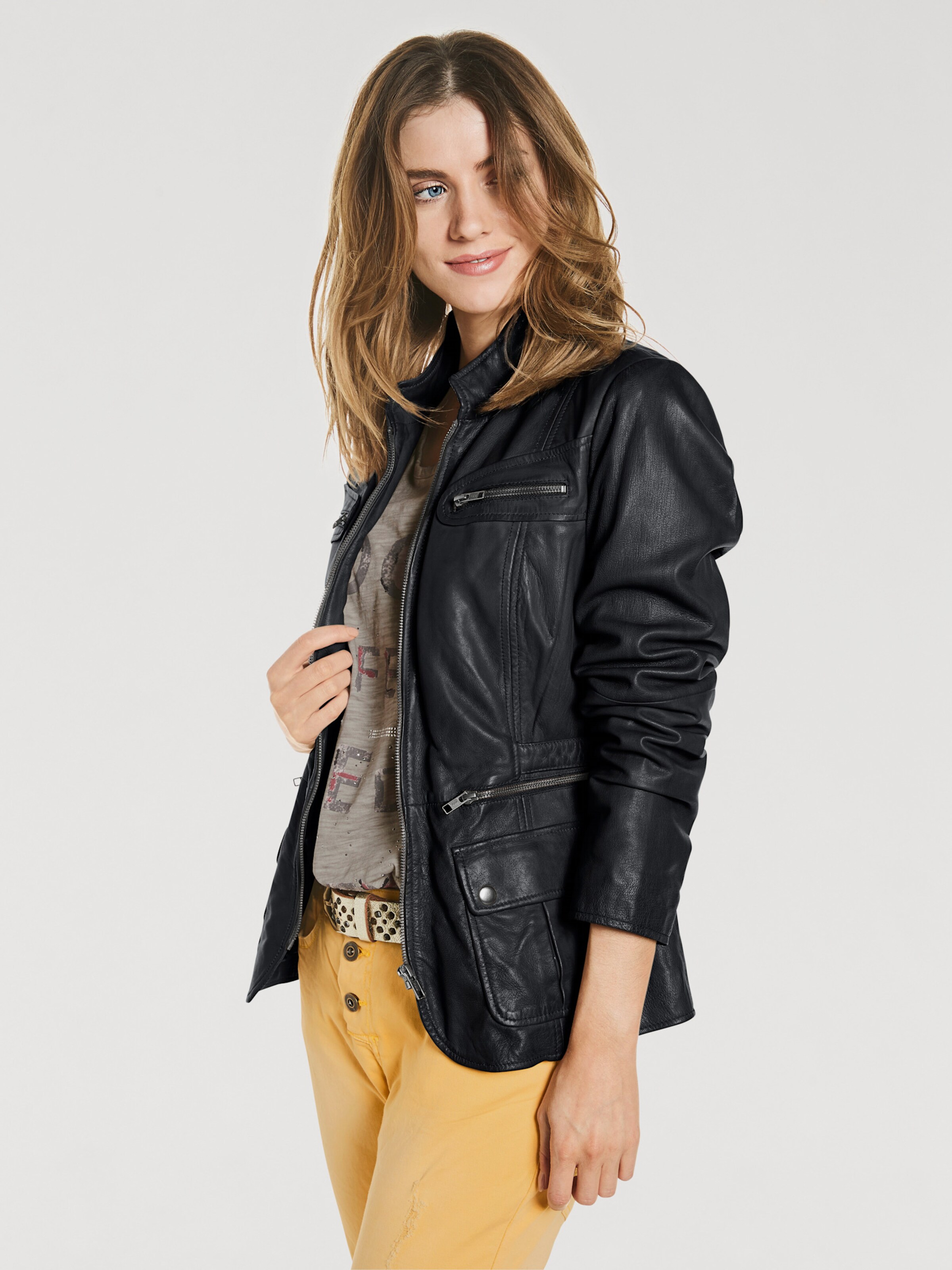 Leder-Jacke