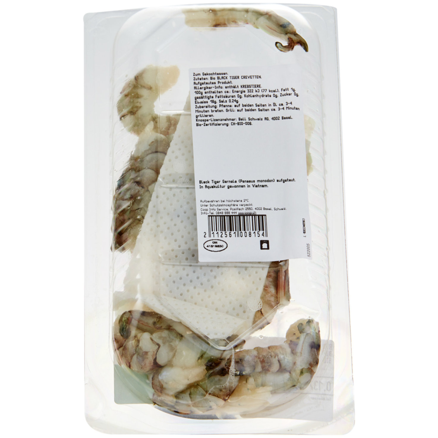 Naturaplan Crevetten Black Tiger mittelgross roh ca. 160g