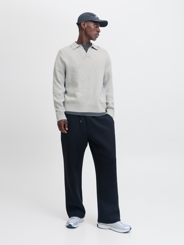 Jack & Jones Strickpullover »JCOCOVER KNIT SPLIT NECK POLO«