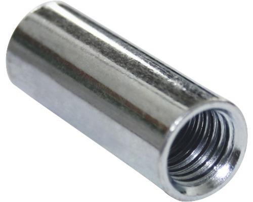 Ronde verbindingsmoer M10x30 mm, verzinkt, 50 stuks