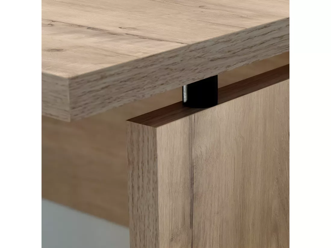 Table de bureau, meuble du bureau coloris chêne doré - L. 120 x L. 68 x H. 76 cm