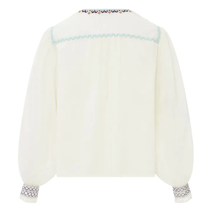 Alma Deia Blouse Brodée | Blanc cassé