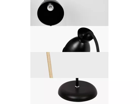 Anten Lampadaire Sur Pied Pivotant Noir|Douille E27 MAX 60W | Hauteur159CM|Lampe Sur Pied De Salon Chambre|Lampadaire rétro en métal|Sans Ampoules