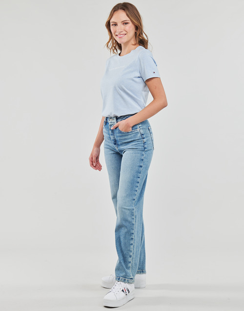 Tommy Hilfiger - REG FROSTED CORP LOGO C-NK SS - Bleu ciel